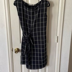 LOFT Black and white stripe dress